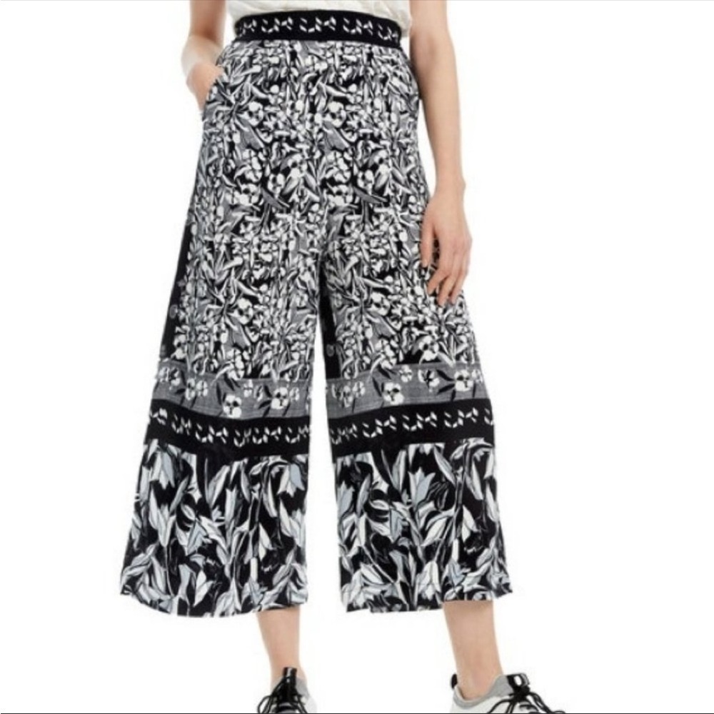 Desigual Wide Leg Crop Pants Size XS